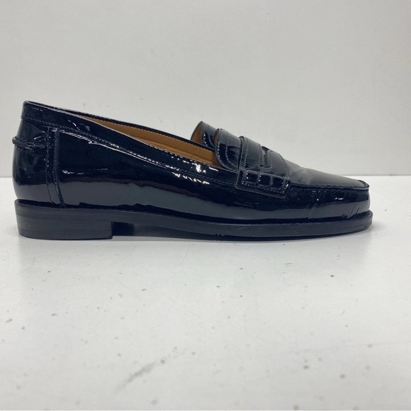 Sezane Andre Black Laminated Loafers NWOT - Picture 5 of 9
